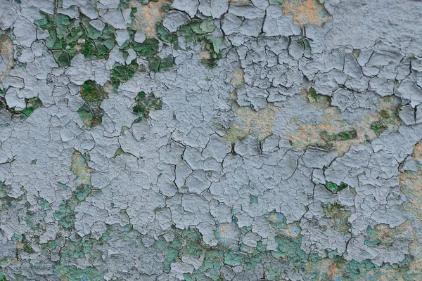 Textura Pedra Uma Parede Concreto Cinza Com Tinta Colorida Frágil — Fotografia de Stock