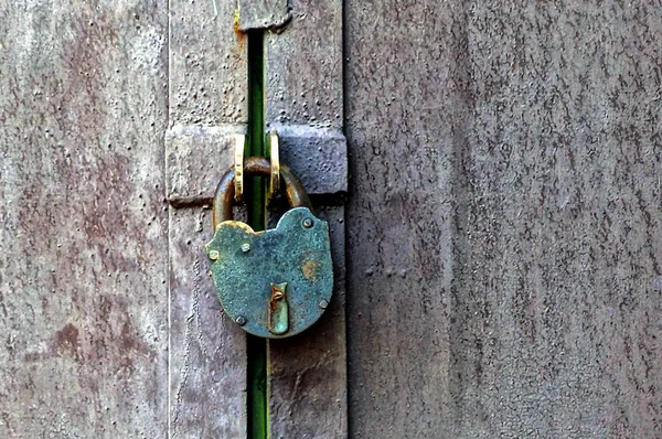 Antiguo Candado Hierro Puerta Metal — Foto de Stock