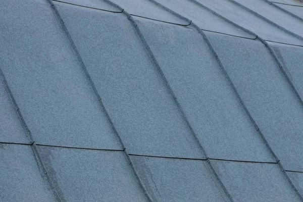 Серая Металлическая Текстура Цинкового Покрытия Крыше — стоковое фото