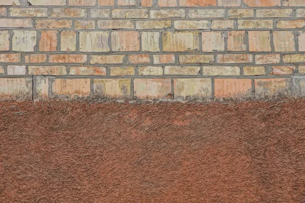 Brązowy Tekstury Kamienia Cegły Tynku Ścianie — Zdjęcie stockowe