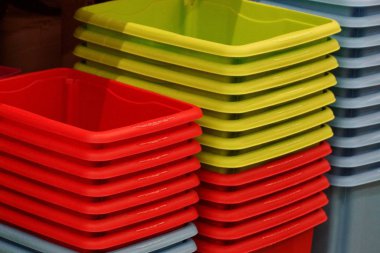 renkli plastik arka plan kutuları