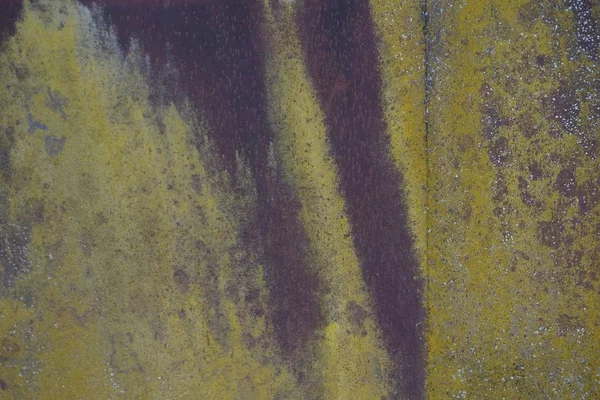Жовтий Коричневий Металевий Фон Старої Іржавої Залізної Стіни — стокове фото