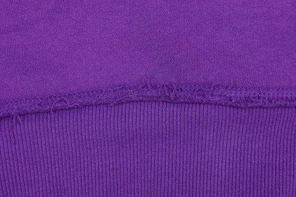 Tekstur Lilac Kain Dari Sepotong Wol Dengan Jahitan — Stok Foto