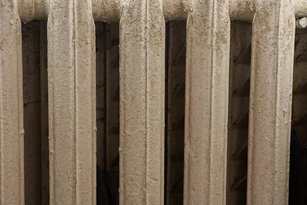 Textura Cinza Seções Bateria Ferro Fundido Antigo — Fotografia de Stock