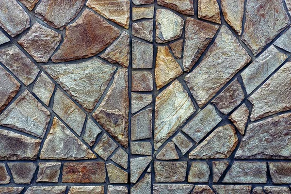 Textura Pedra Pedras Marrons Parede Cerca — Fotografia de Stock