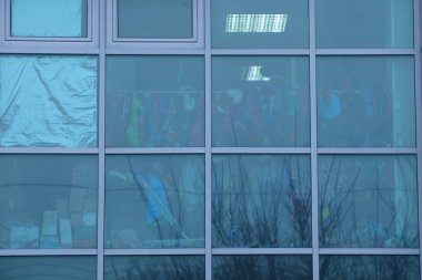 gri mavi cam doku duvar kare Windows