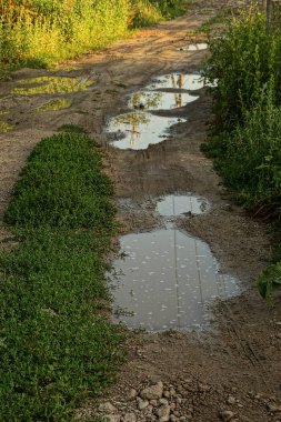 Patikadan çamur ve su birikintileri