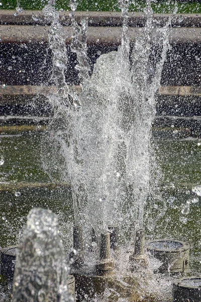 Drops Splashes Water City Fountain — Stock Photo, Image