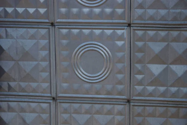 Серый Фон Старой Металлической Стены Узором — стоковое фото