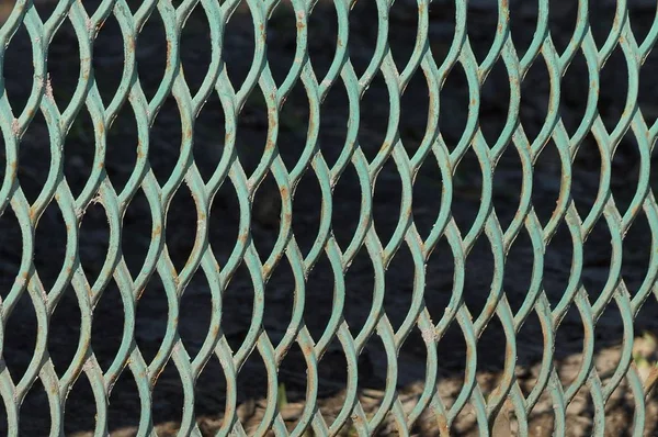 Eski Bir Demir Kılavuzundan Mavi Metal Doku — Stok fotoğraf