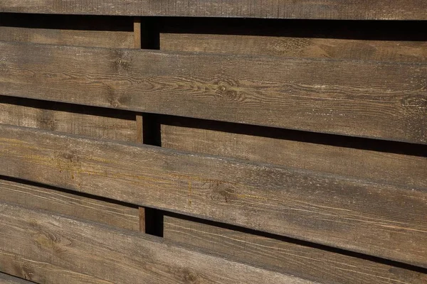 Brązowy Drewniany Podłoże Suche Deski Murze Ogrodzenia — Zdjęcie stockowe