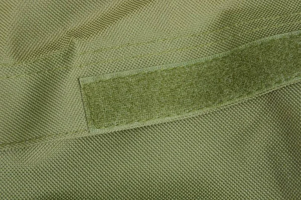 Textura Tela Verde Una Hebilla Pegajosa Una Mochila — Foto de Stock