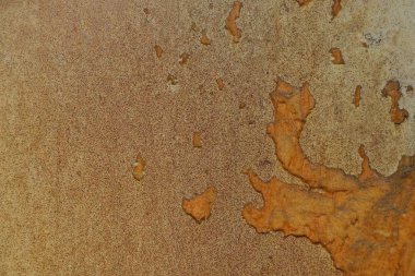 Eski paslı demir duvarın gri kahverengi metal dokusu