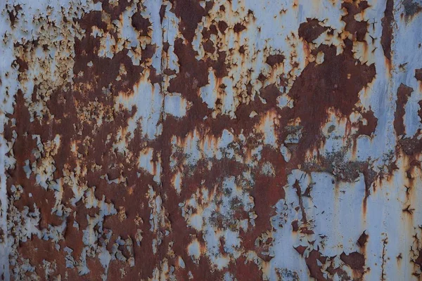 Textura Metal Marrón Gris Vieja Pared Oxidada — Foto de Stock