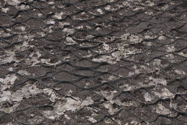 siyah gri plastik kafes doku yere