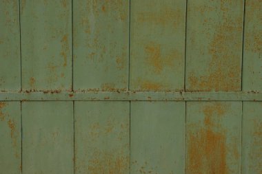 eski demir duvar yeşil kahverengi metal arka plan