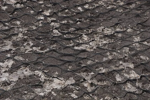 siyah gri plastik kafes doku yere