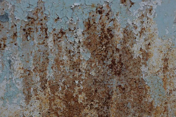 Fondo Metal Color Vieja Pared Oxidada Desgastada —  Fotos de Stock