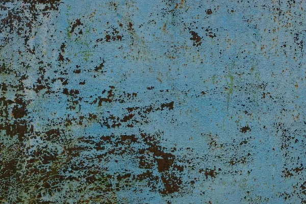 Textura Marrom Azul Uma Parede Metal Velho — Fotografia de Stock