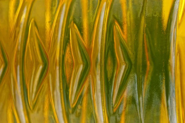 Textura Amarela Vidro Turvo Brilhante Com Padrão — Fotografia de Stock