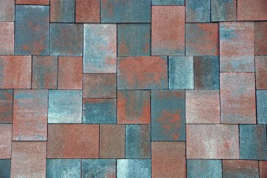 Kaldırımda taş fayans kahverengi arka plan