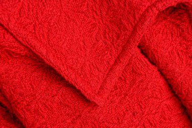 yakalı kırmızı kumaş doku yünlü giysi