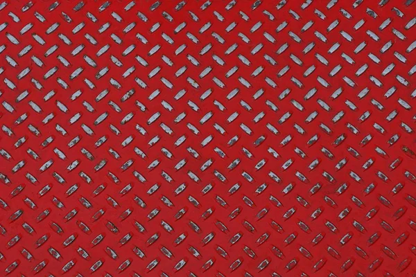 Textura Metal Cinza Vermelho Pedaço Piso Ferro Ondulado — Fotografia de Stock