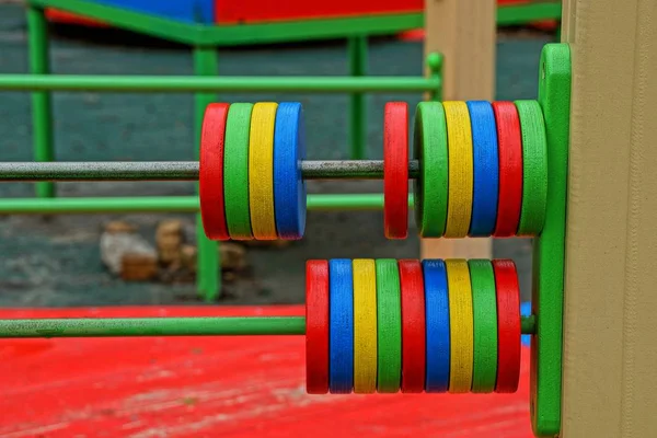 Colored Wooden Bills Playground — Stock Photo, Image