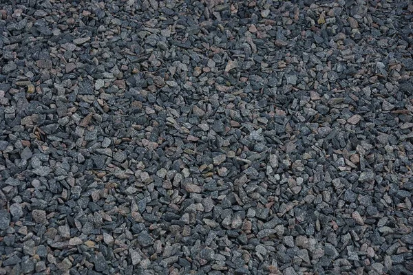 Textura Montón Pequeñas Piedras Escombros Grises — Foto de Stock