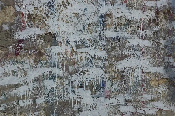 Сіра Біла Текстура Фарби Плями Брудній Старій Стіні — стокове фото