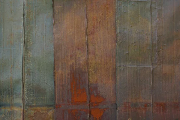 Gray Brown Metal Texture Old Rusty Iron Wall Seams — Stock Photo, Image