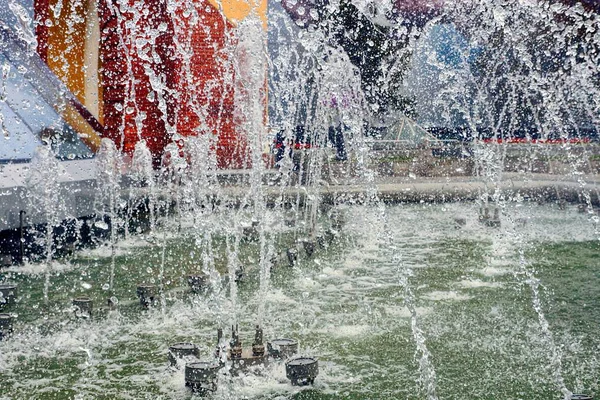 Texture White Transparent Splashes Fountain — Stock Photo, Image