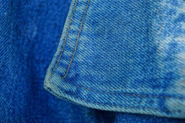 mavi kumaş doku bir yaka ile pamuklu bez giyilen