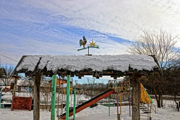 Log out of wood on a playground