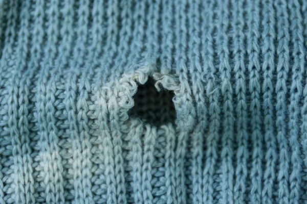 Background Woolen Fabric Hole — Stock Photo, Image