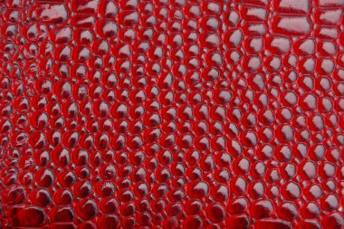 Bir deri parçasının parlak kırmızı dokusu