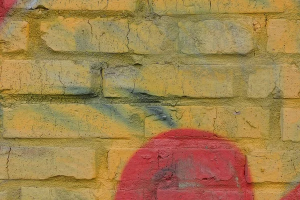 Textura Piedra Roja Amarilla Ladrillos Pared Casa —  Fotos de Stock