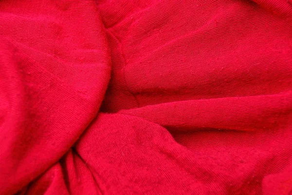 Czerwony Jasny Tekstury Zmięty Szmatką — Zdjęcie stockowe