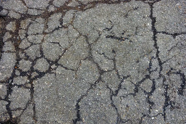 Texture Gray Asphalt Cracks Road — Stock Photo, Image