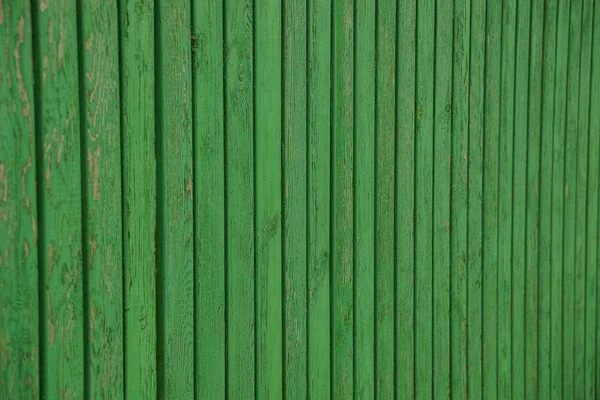 Grönt Trä Textur Gamla Brädor Ett Staket — Stockfoto