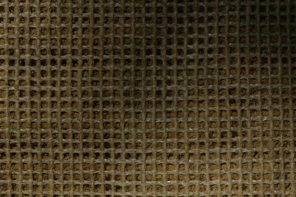 皱褶物质上细网状的棕色织物背景 — 图库照片