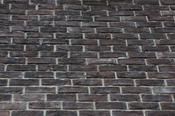 Brązowy Czarny Ceglany Mur Tło Prywatnego Domu — Zdjęcie stockowe