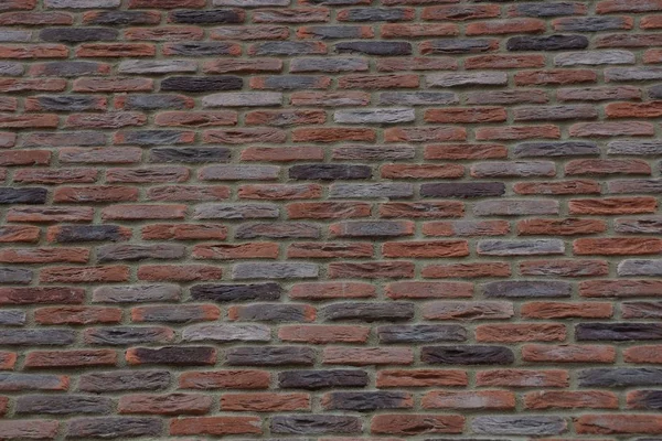 Brązowy Ceglana Ściana Tło Prywatnego Domu — Zdjęcie stockowe