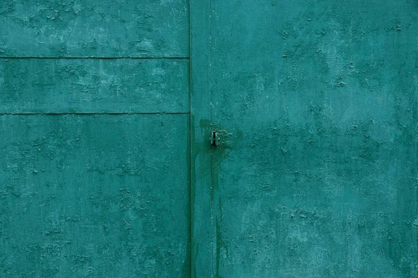 Зеленый Металлический Фон Старой Железной Стены Шва — стоковое фото