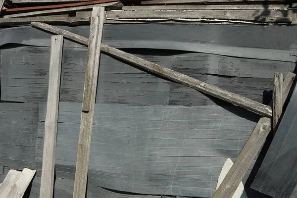 Texture Old Black Roofing Material Gray Wooden Boards Wall — Stock Photo, Image