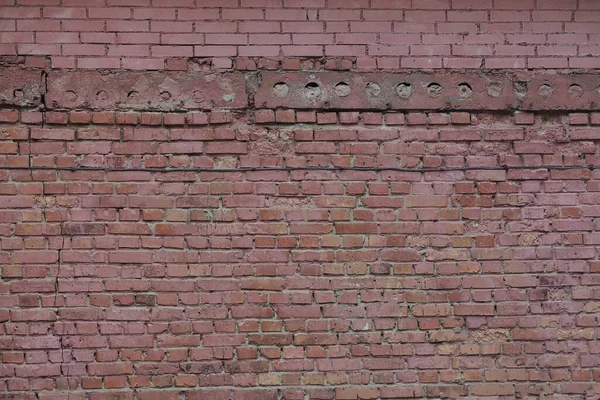 Red Stone Texture Old Brick Wall Building Street — Stock Photo, Image