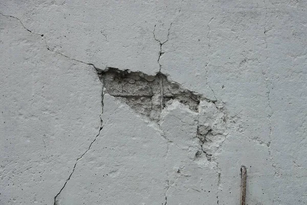 White Gray Background Concrete Wall Crack — Stock Photo, Image