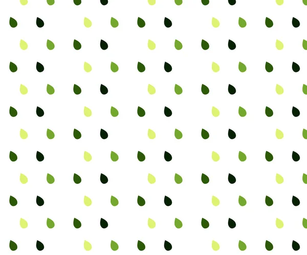 Patrón de vectores sin costuras con gotas de lluvia. Fondo abstracto de primavera en tonos de verde . — Vector de stock