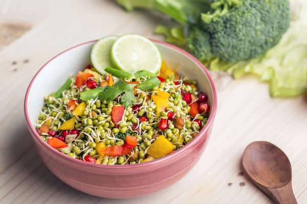 sprouted lentil salad