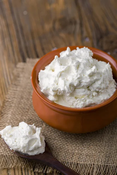 Homemade white butter — Stock Photo, Image